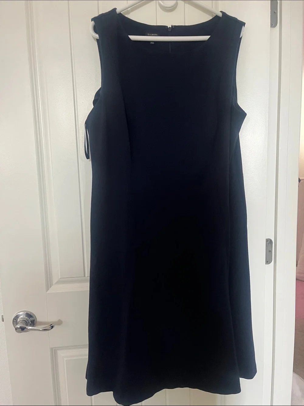 Talbots Navy Sleeveless A-Line Midi Dress - Picture 2 of 7
